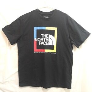 The North Face Mens XL Black Graphic T Shirt Since‎ 66 Never Stop Exploring Tee